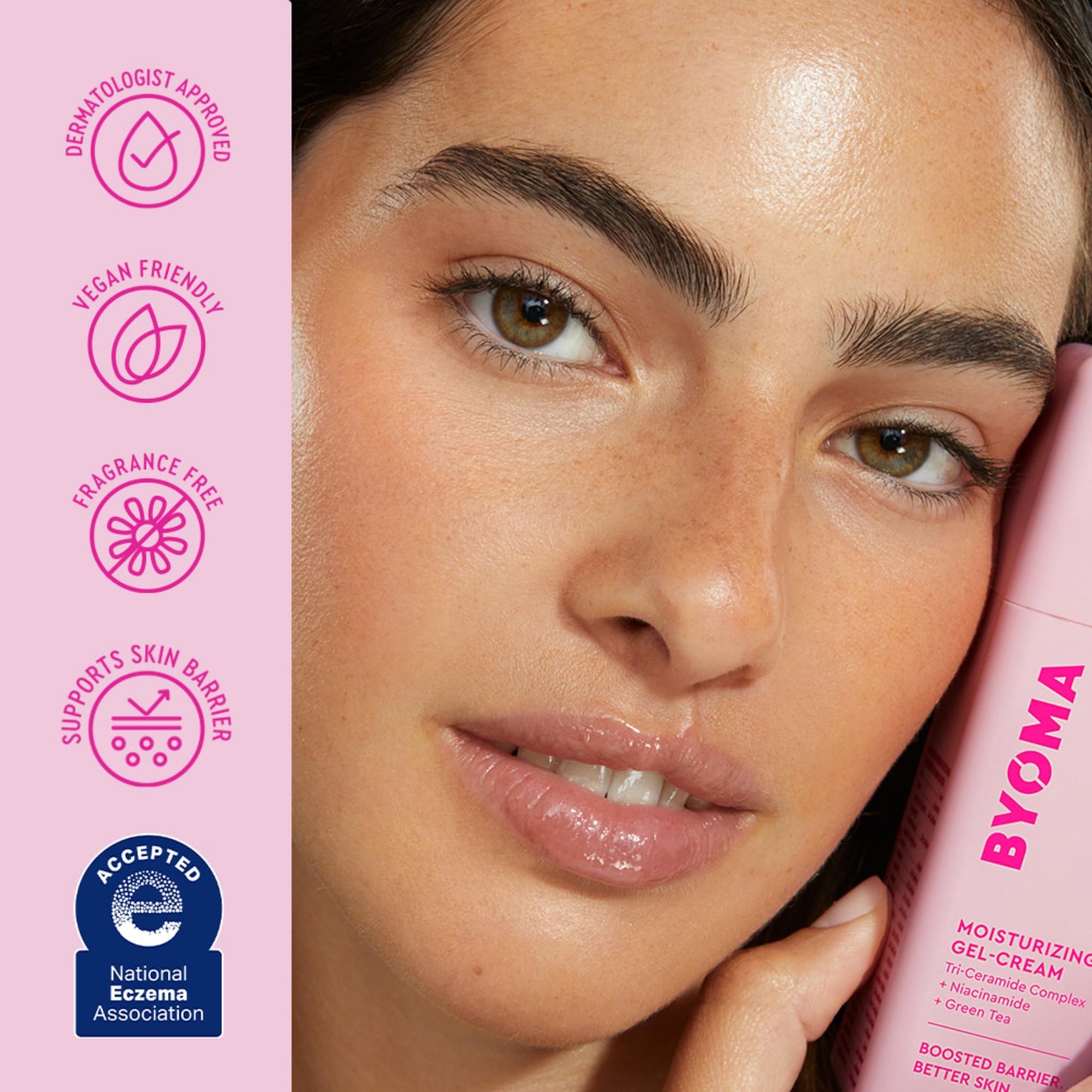 BYOMA Moisturizing Gel Cream - Barrier Repair Cream/Gel Face Lotion with Niacinamide and Green Tea - Ceramide Face Moisturizer for Dry Skin - Alcohol Beauty and Personal Care BYOMA