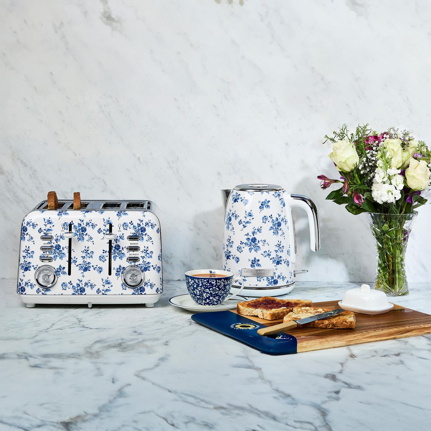 Laura Ashley Stainless Steel Electric Kettle 1.7 Liter - 1500W Rapid Boil Electric Kettles for Boiling Water - Electric Tea Kettles Automatic Shut…