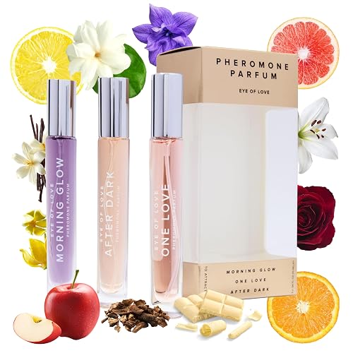 Eye Of Love Pheromone Parfum Set - Morning Glow, One Love, After Dark to Attract him- 30ml
