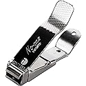 No-mes Toenail Clipper, Catches Clippings, Patented Ergonomic Grip, Built-in Nail File, Made in USA