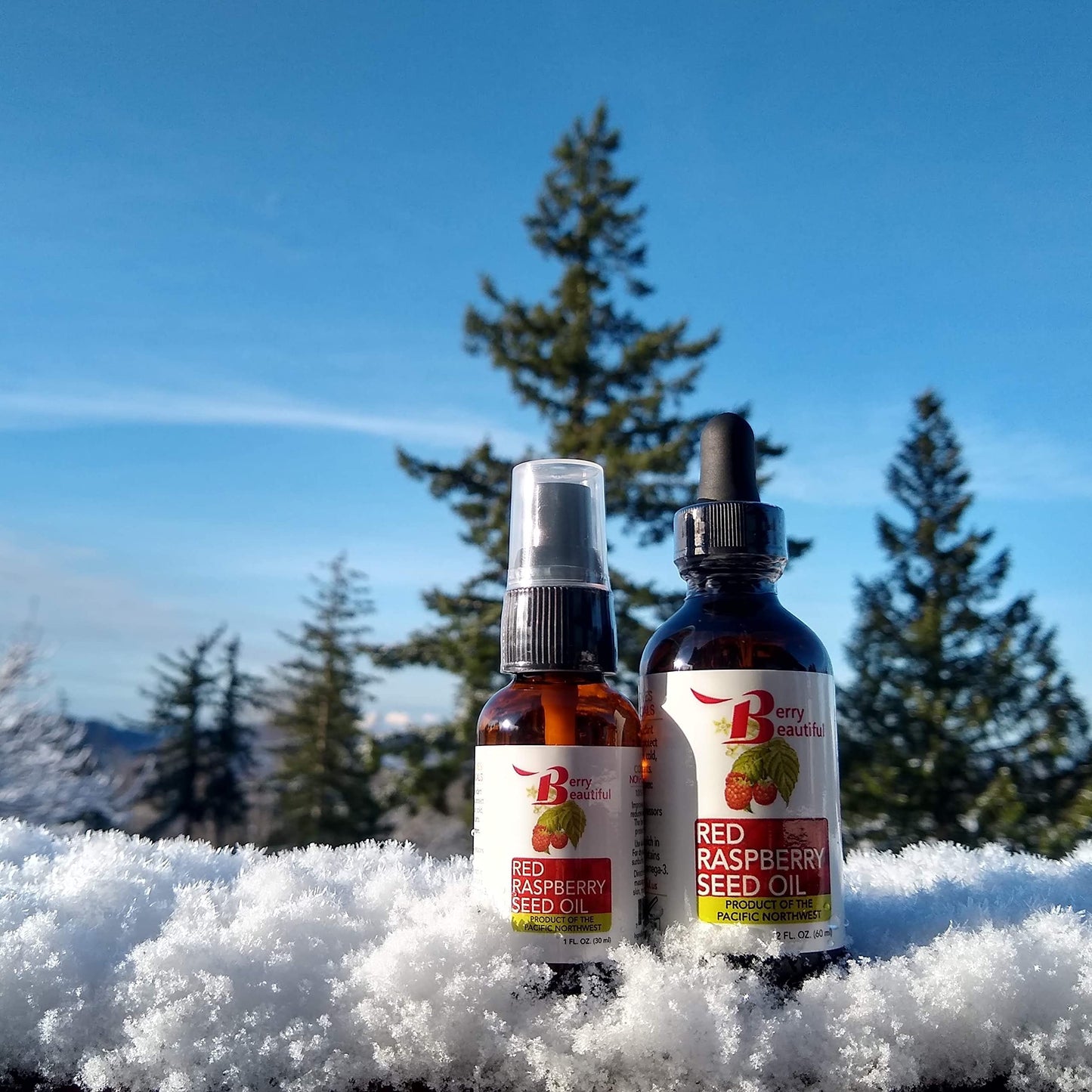 Berry Beautiful 100% Pure Red Raspberry Seed Oil - 2 fl oz | Sustainably Cold-Pressed from Northwest Co-op Raspberries
