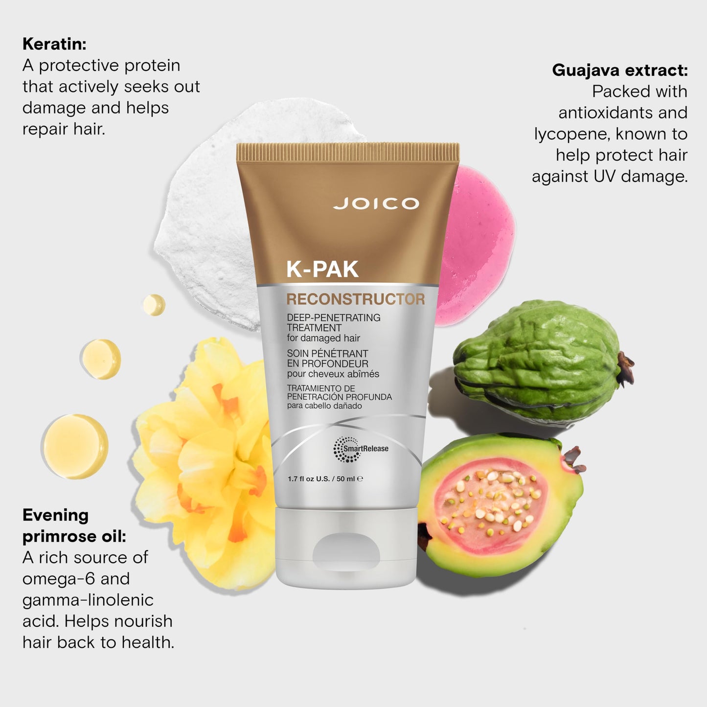 Joico K-PAK Reconstructor Deep-Penetrating Treatment | For Damaged Hair | Repair & Strengthen Strands | Rebuild & Fortify Damaged Hair | Improve