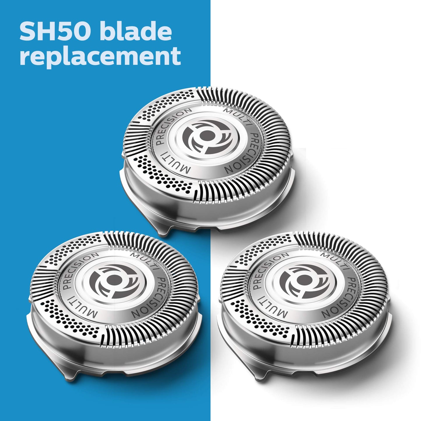 Philips Norelco SH50/52 Genuine Shaving Heads, Compatible with Philips Norelco Shavers Series 5000 and 6000, Powerful Performance, Self-Sharpening, 3 Beauty and Personal Care Norelco