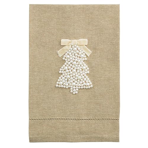 Mud Pie Christmas Tree White Christmas Pearl Towel