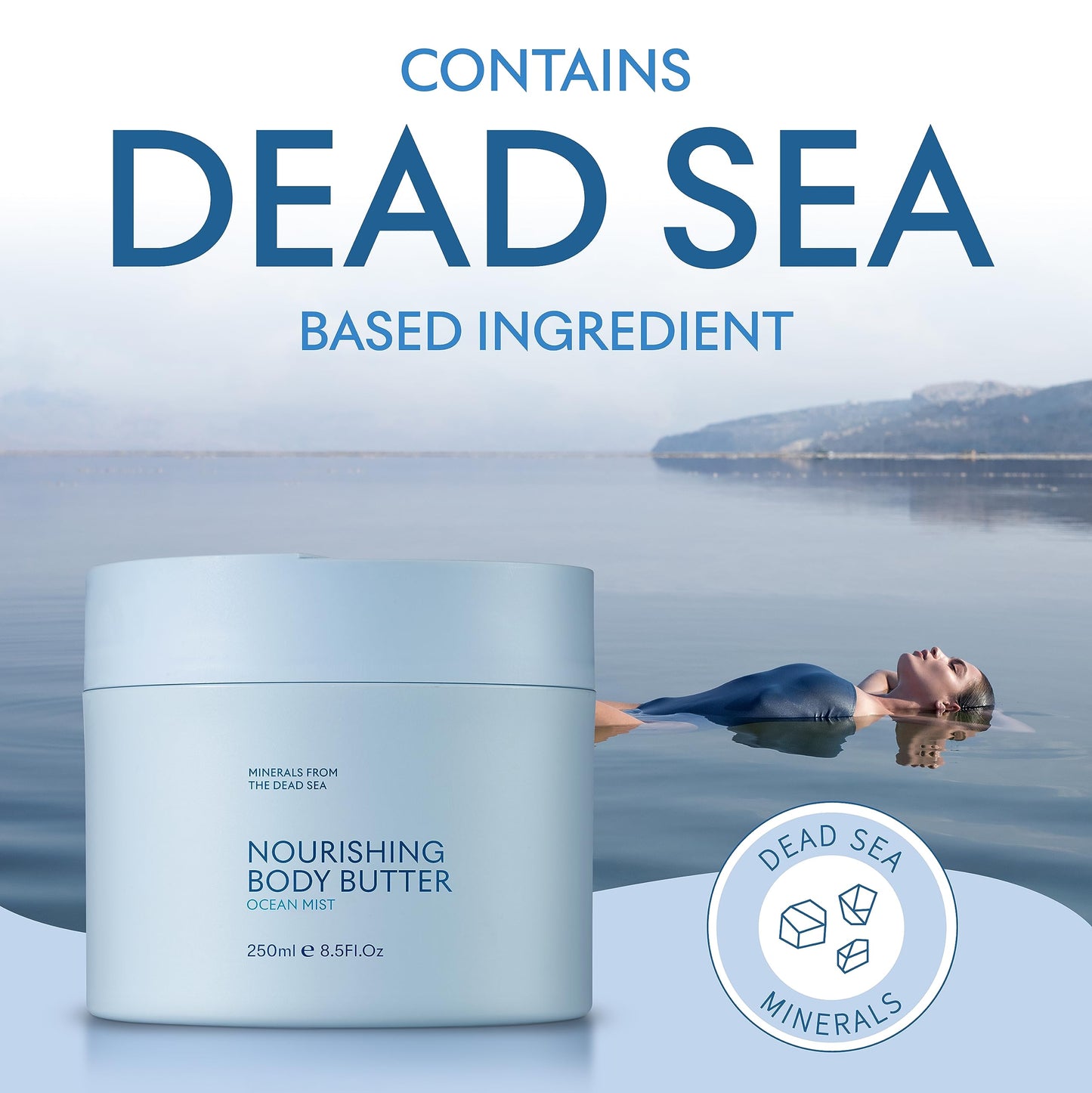 SEACRET OCEAN MIST BODY BUTTER: Hydrating Body Moisturizer Cream with Shea and Cocoa Butter, Vitamins E & C, and Dead Sea Minerals
