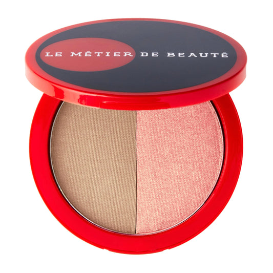 M?TIER Blush Bronzer Duo for a Radiant, Sun-Kissed Glow, Magnetic Compact (Traviata)