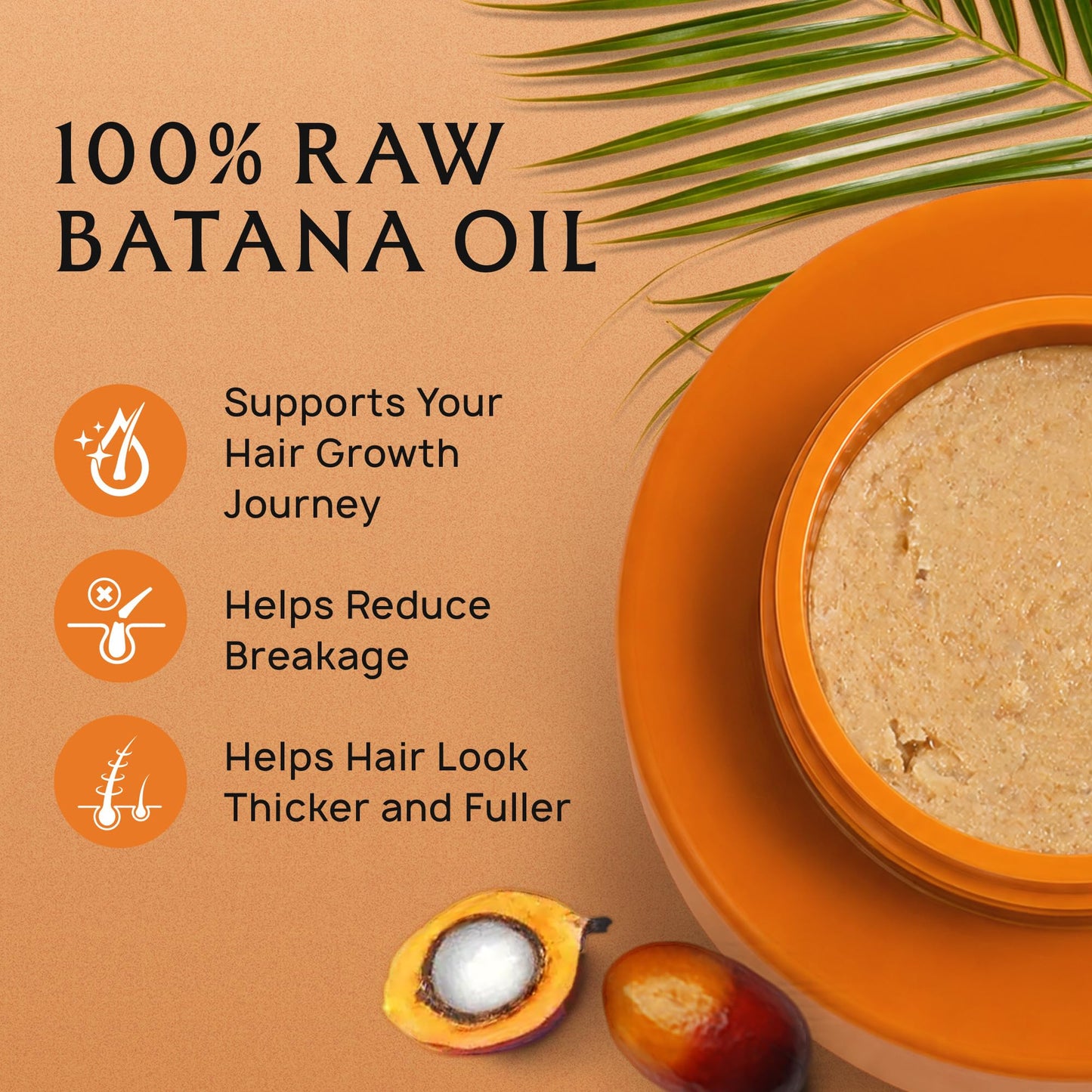 Lebanta Raw Batana Oil for Hair - 100% Pure, Organic 4oz Batana from Honduras for Fuller, Thicker-Looking Hair - Unrefined Cold Pressed Cosmetic Scalp Beauty and Personal Care Lebanta