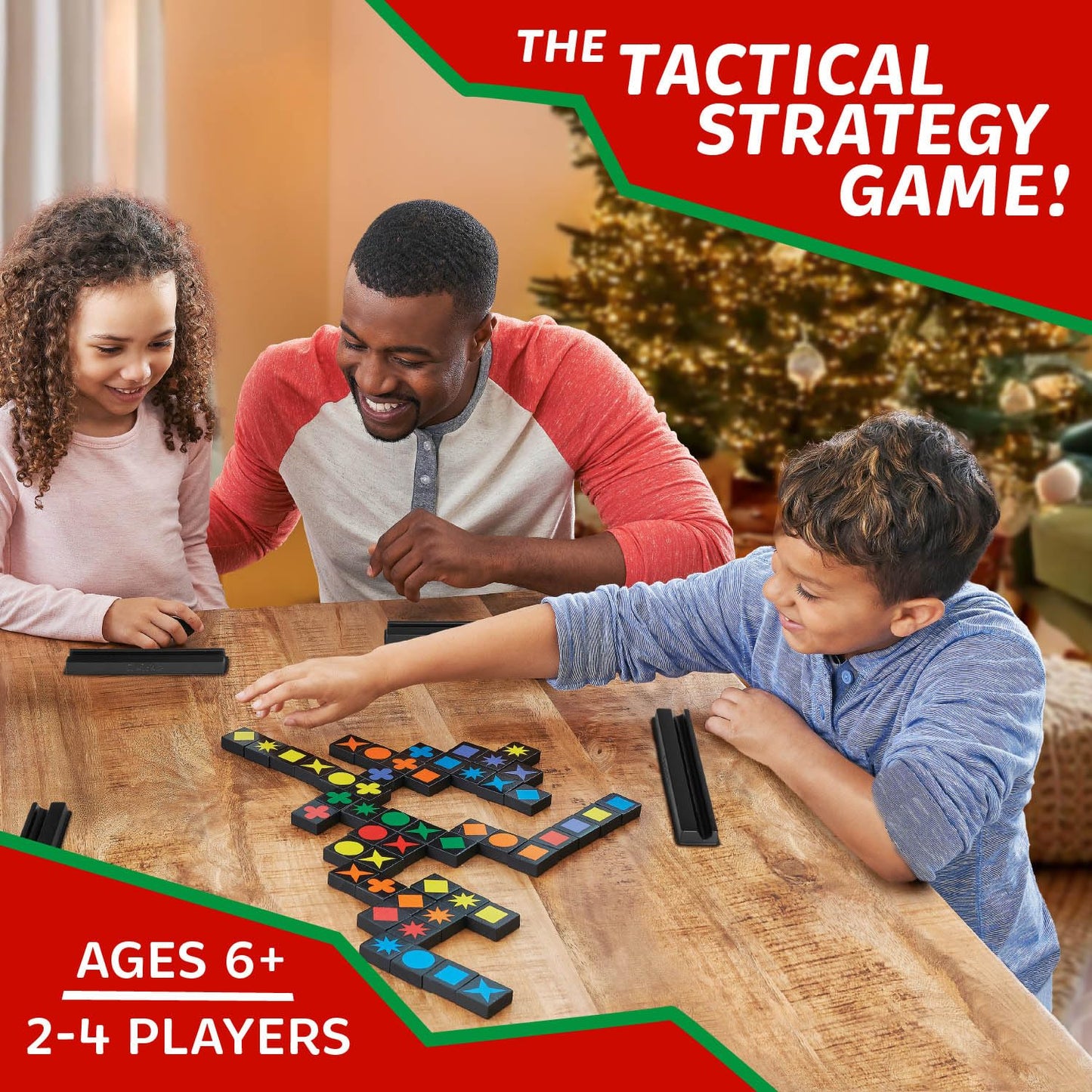 Qwirkle Board Game - Strategy Game for 2-4 Players Ages 6+ - Deluxe with Trays