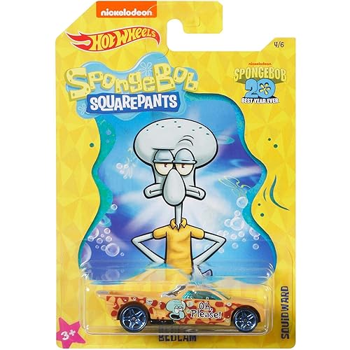 Hot Wheels SpongeBob Squarepants Bedlam 1:64 Scale Car, Tan, 4 Pack, Unisex, Ages 3+