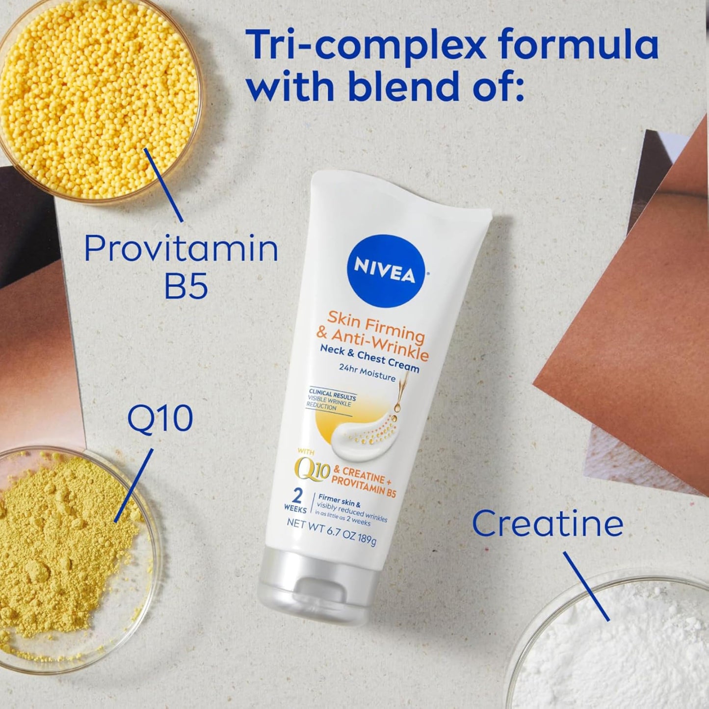 NIVEA Neck & Chest Firming Anti Wrinkle Cream with Q10, 6.7 Oz Beauty and Personal Care NIVEA