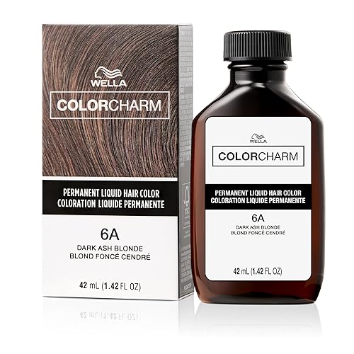COLORCHARM Permanent Liquid Hair Color for Gray Coverage| 6A Dark Smokey Ash Blonde | 1.4 Fl Oz