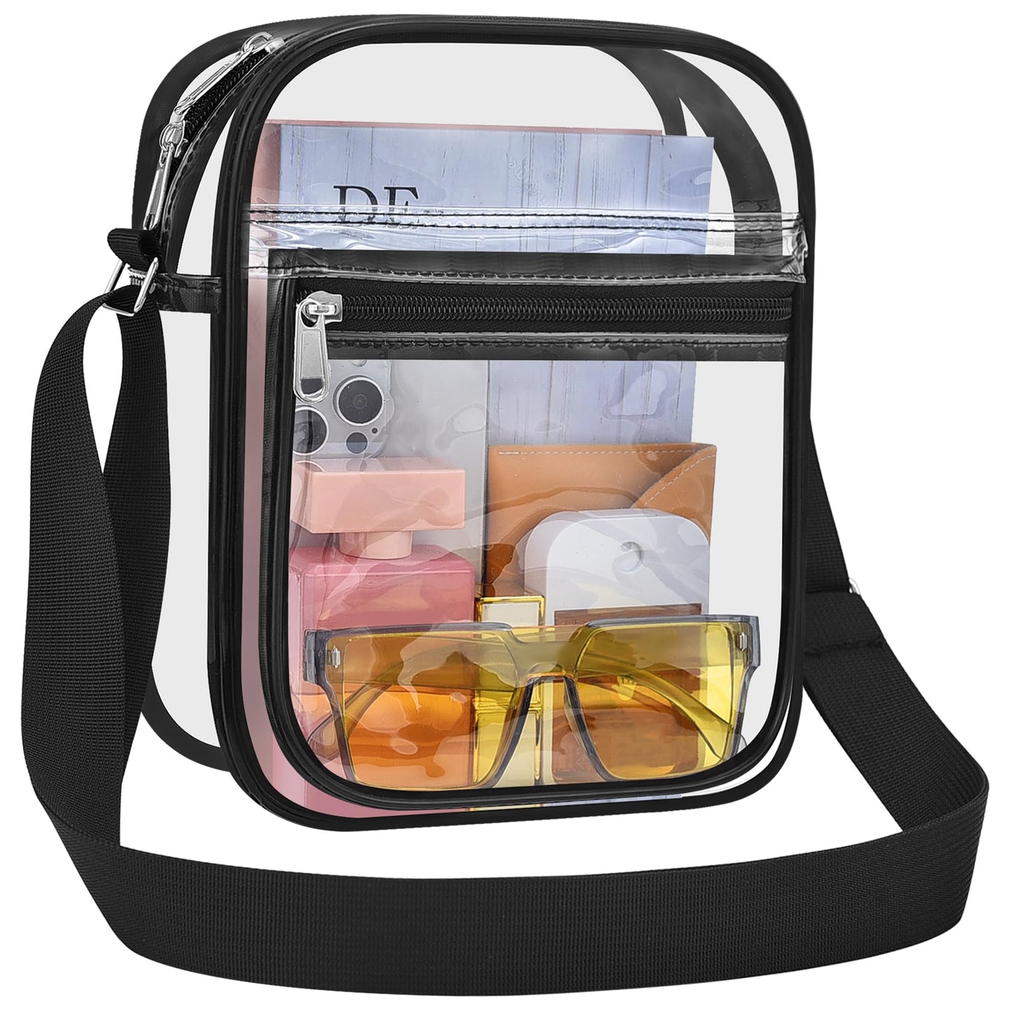 Clear Messenger Bag for Work & Business Travel for Men & Women,Stadium Approved