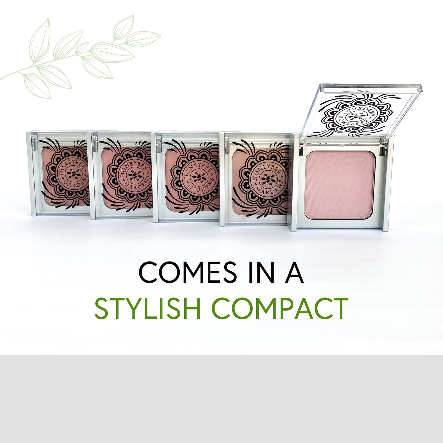 Honeybee Gardens Complexion Perfecting Blush in Euphoria, Cool Peachy Pink, Vegan & Gluten-Free, 8.5g