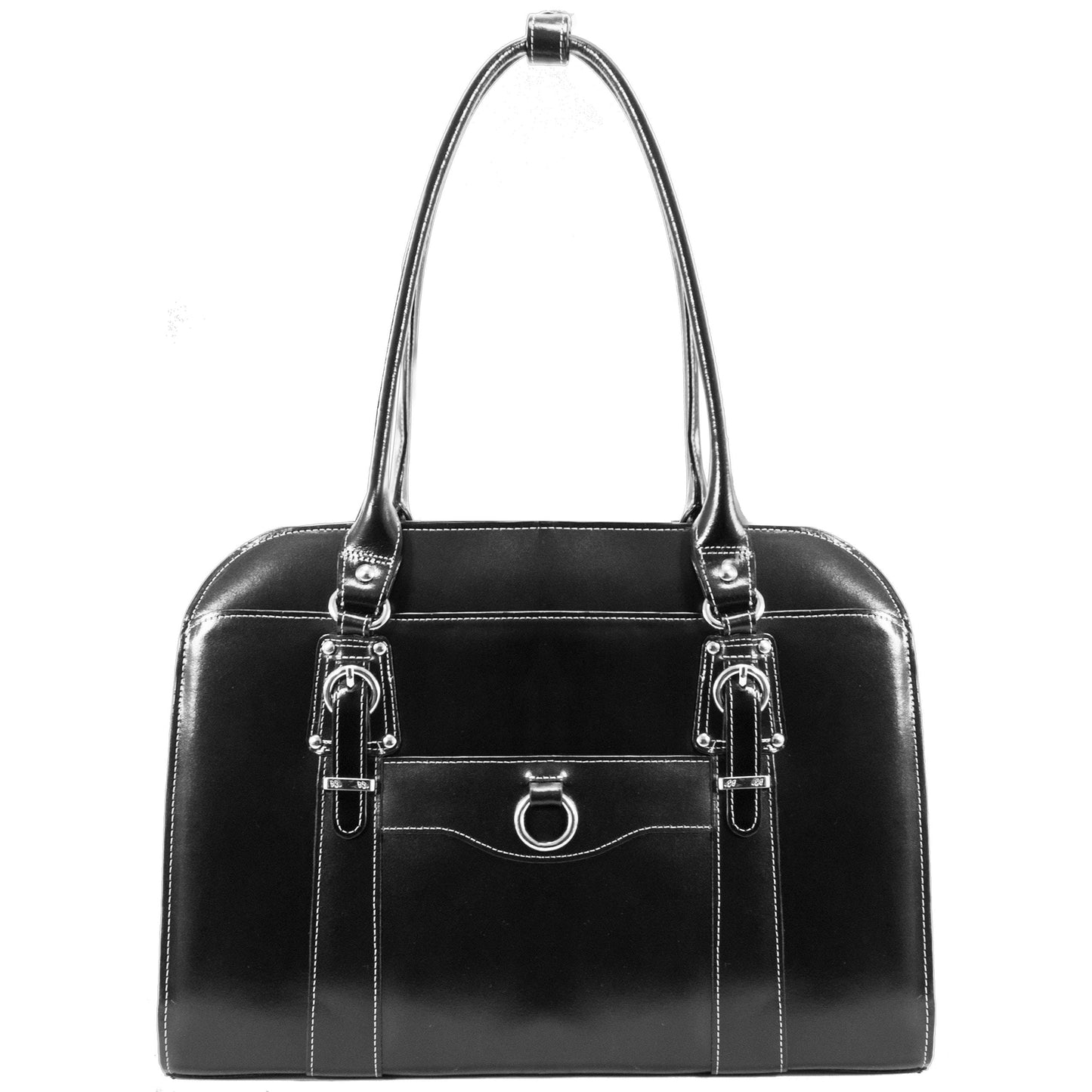 McKleinUSA W Series, Hillside, Top Grain Cowhide Leather, 14" Leather Ladies' Laptop Briefcase, Black (96525), 17"x5"x12.5"