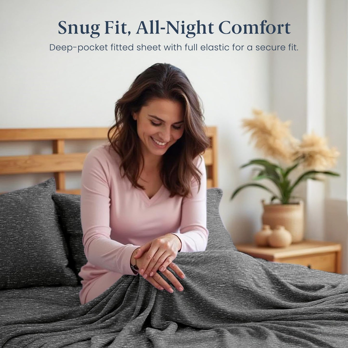 Ella Jayne Jersey Sheets Twin (4 Pieces) All Seasons, Wrinkle Resistant, Cozy Stretchable Knit T-Shirt, Super Soft with Deep Pockets Twin Jersey Sheet