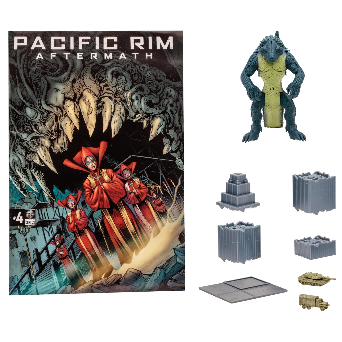 Pacific Rim McFarlane Toys Raiju (Kaiju) 4" Scale Figure Playset with Comic