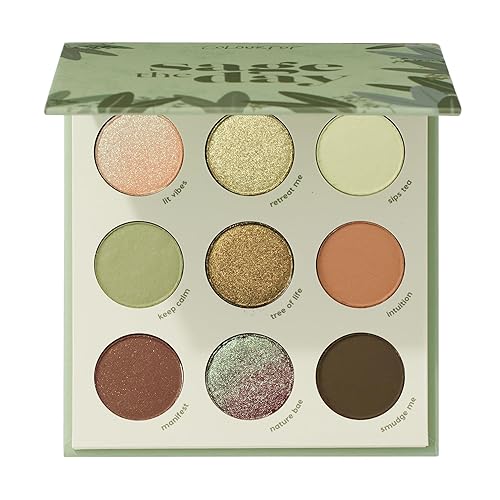 ColourPop Sage the Day Eyeshadow Palette - Sage & Olive Palette with Metallic and Matte Finishes - High-Pigment Eye Makeup with a Long-Wearing Formula