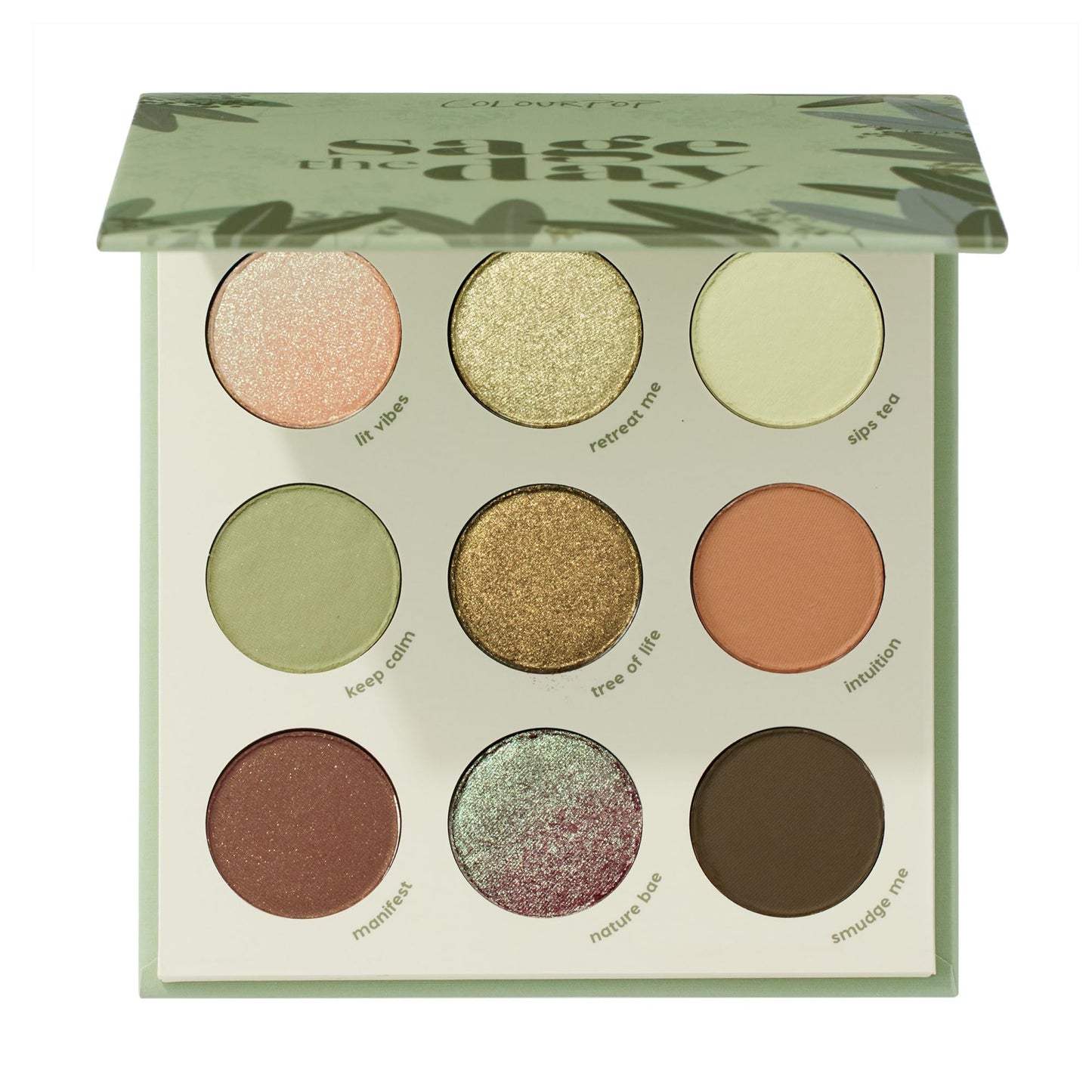 ColourPop Sage the Day Eyeshadow Palette - Sage & Olive Palette with Metallic and Matte Finishes - High-Pigment Eye Makeup with a Long-Wearing Formula