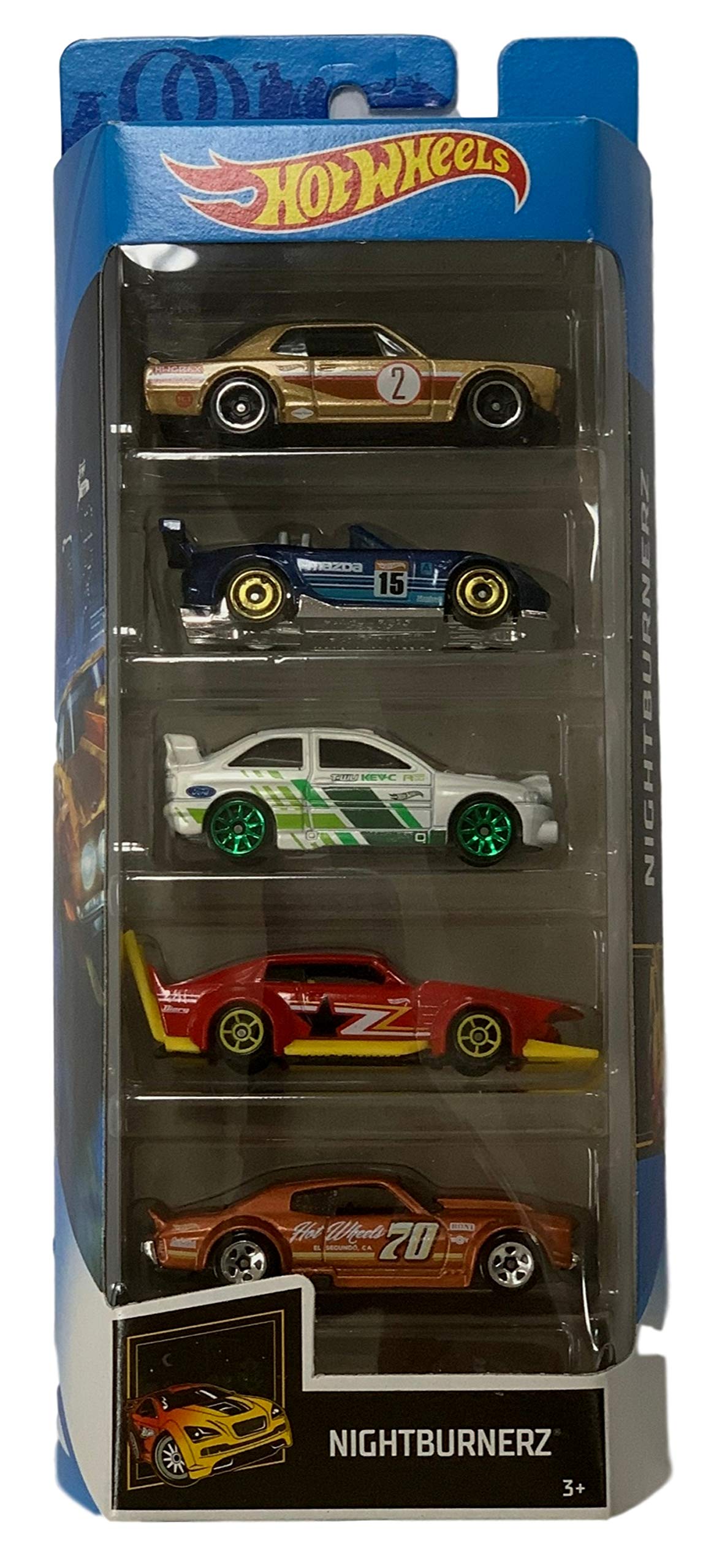 Hot Wheels Cars Nightburnerz 5-Car Pack