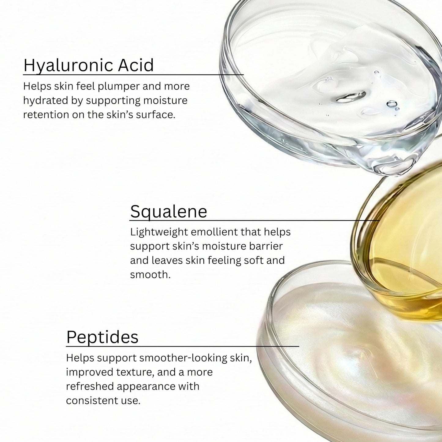 Global Beauty Care Smooth & Lift Collagen Facial Serum Hydrating Face Serum to Support Firm-Looking Skin with Peptides, Hyaluronic Acid & Squalane