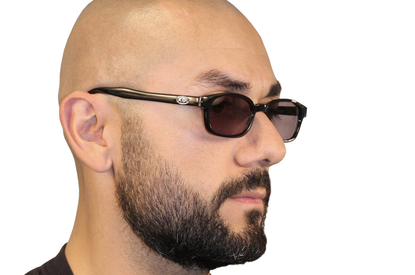 Pacific Coast Original KD's Biker Sunglasses (Black Frame/Green Lens)