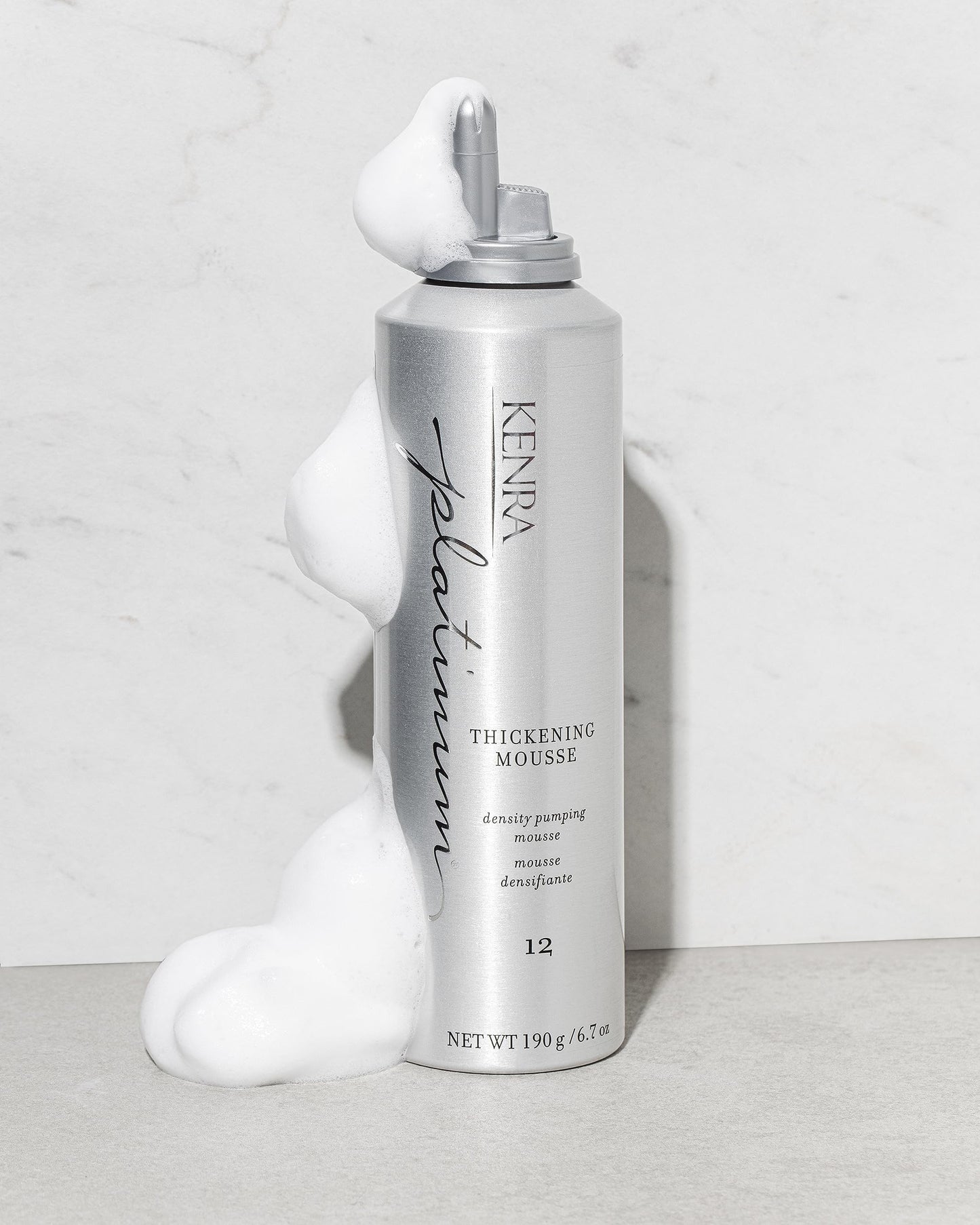 Kenra Platinum Thickening Mousse 12 | Volumizing Styler | Adds Fullness & Body | Humidity Protection Up To 48 hours | Desity Plumping up tp 150% |