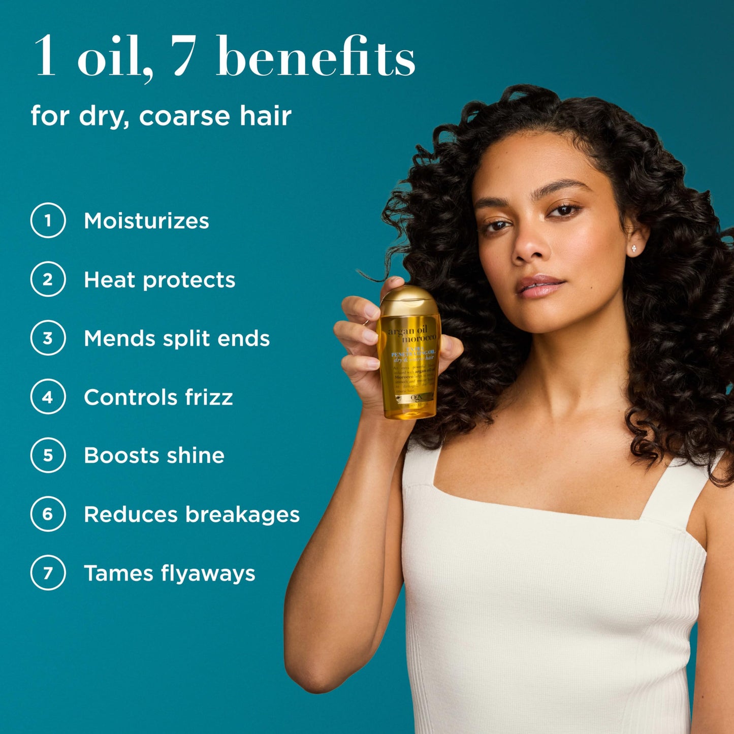 OGX Renewing + Argan Oil of Morocco Hair Oil, Extra Strength Penetrating Serum Treatment for Dry, Damaged, Frizzy, Curly & Coarse Hair, Cold-Pressed Beauty and Personal Care OGX