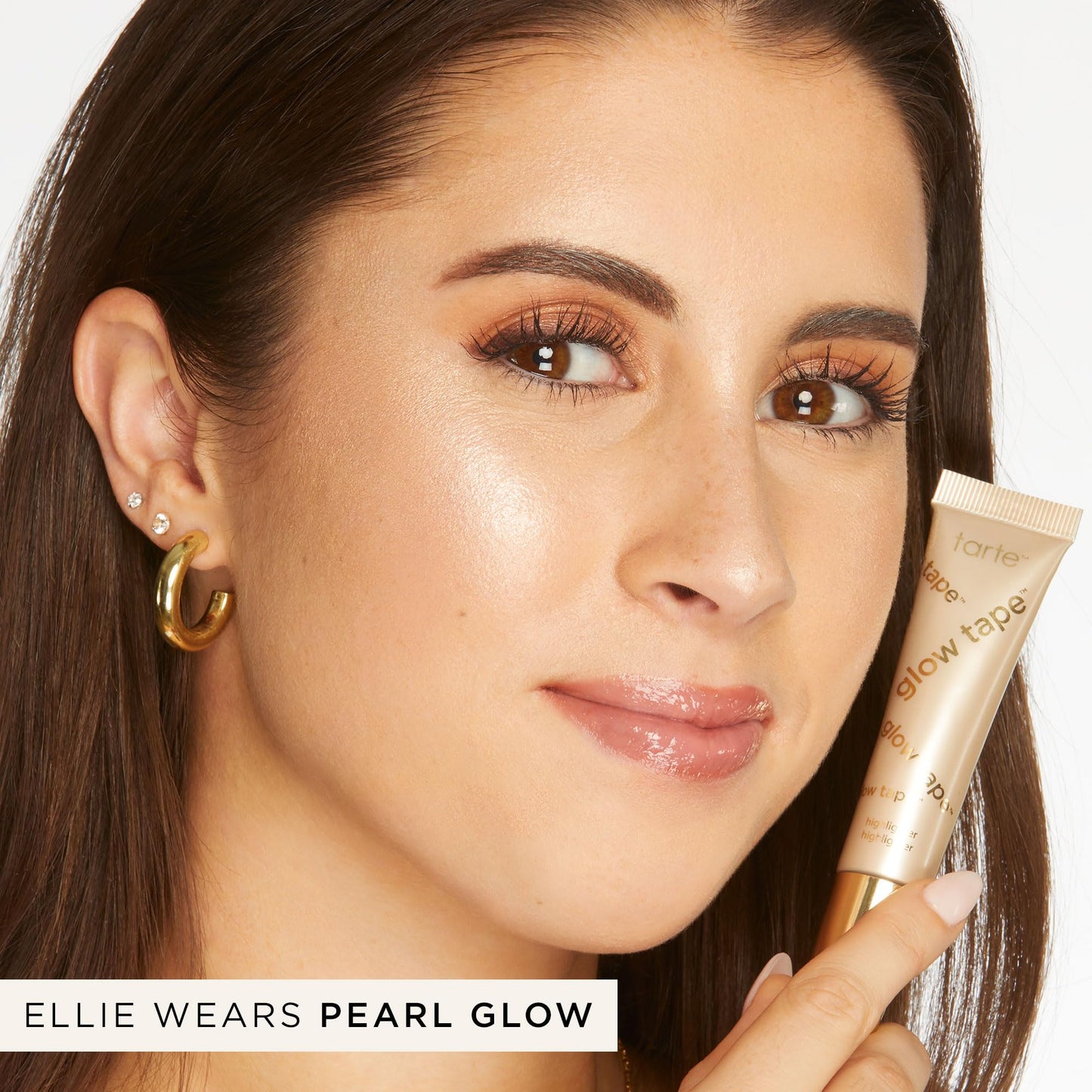 tarte glow tape highlighter - Illuminating Makeup with Lightweight Buildable Mineral Pigments & Shea Butter, Vegan & Cruelty-Free, full size, pearl