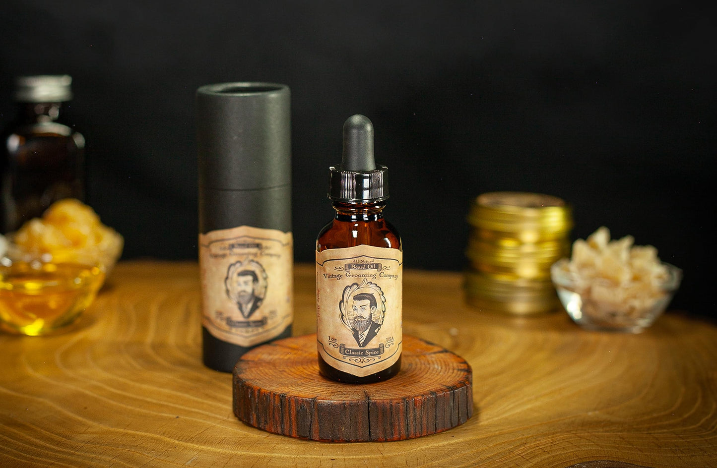 THE VINTAGE GROOMING CO. Classic Spice Beard Oil (1oz) All-Natural