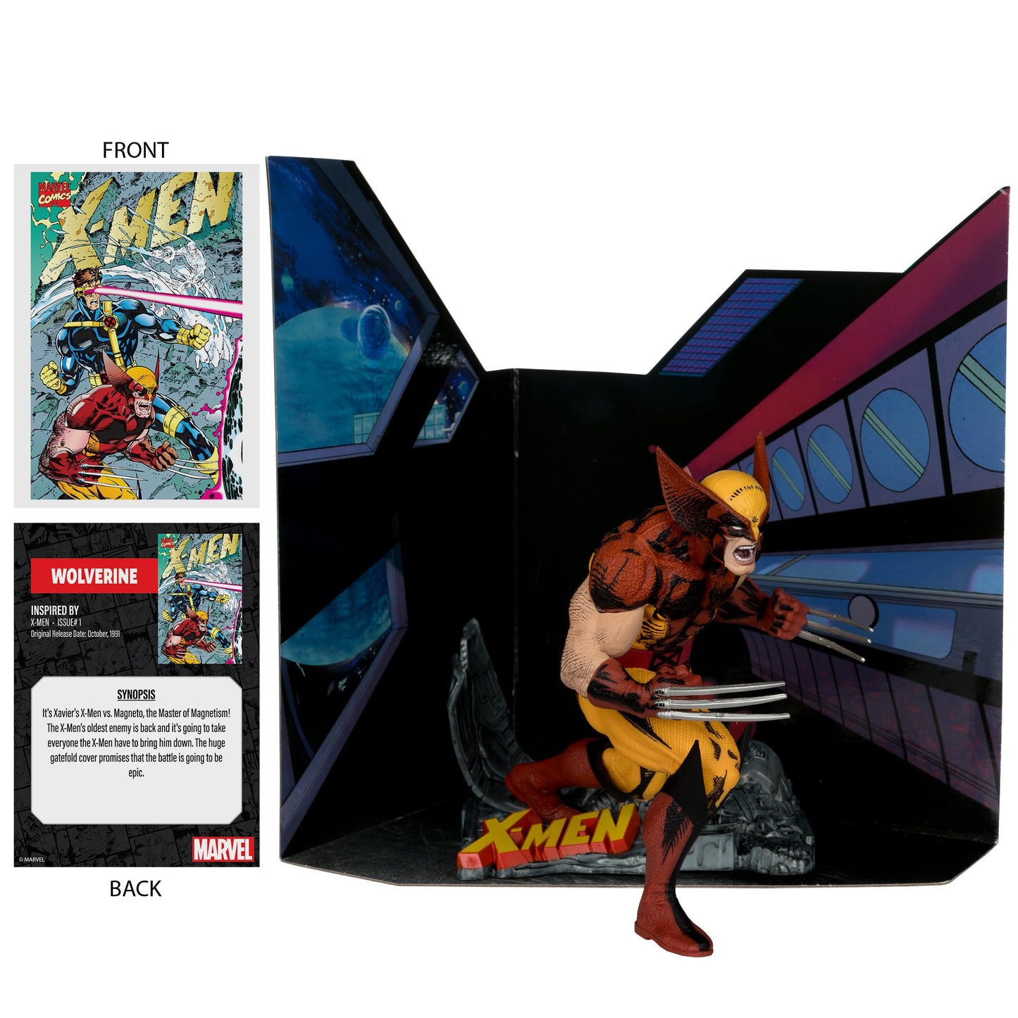 McFarlane Toys - Marvel Wolverine 1:10th Scale Posed Figure with Scene (X-Men #1)