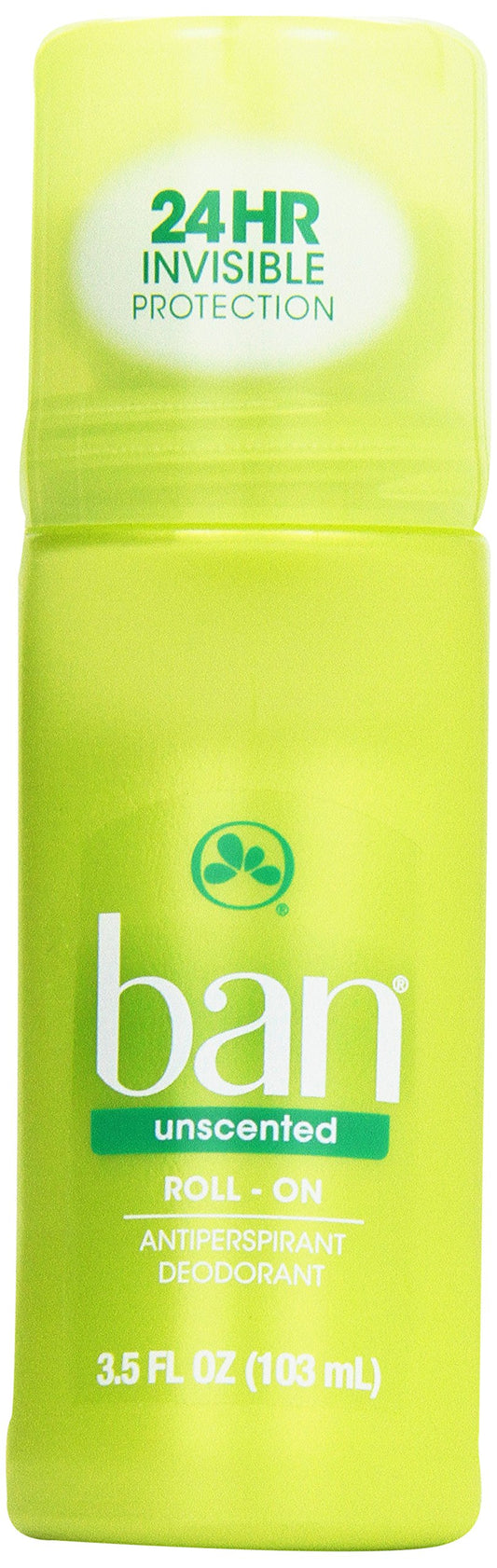 Ban Roll-On Antiperspirant Deodorant, Unscented, 3.5 oz Beauty and Personal Care Ban