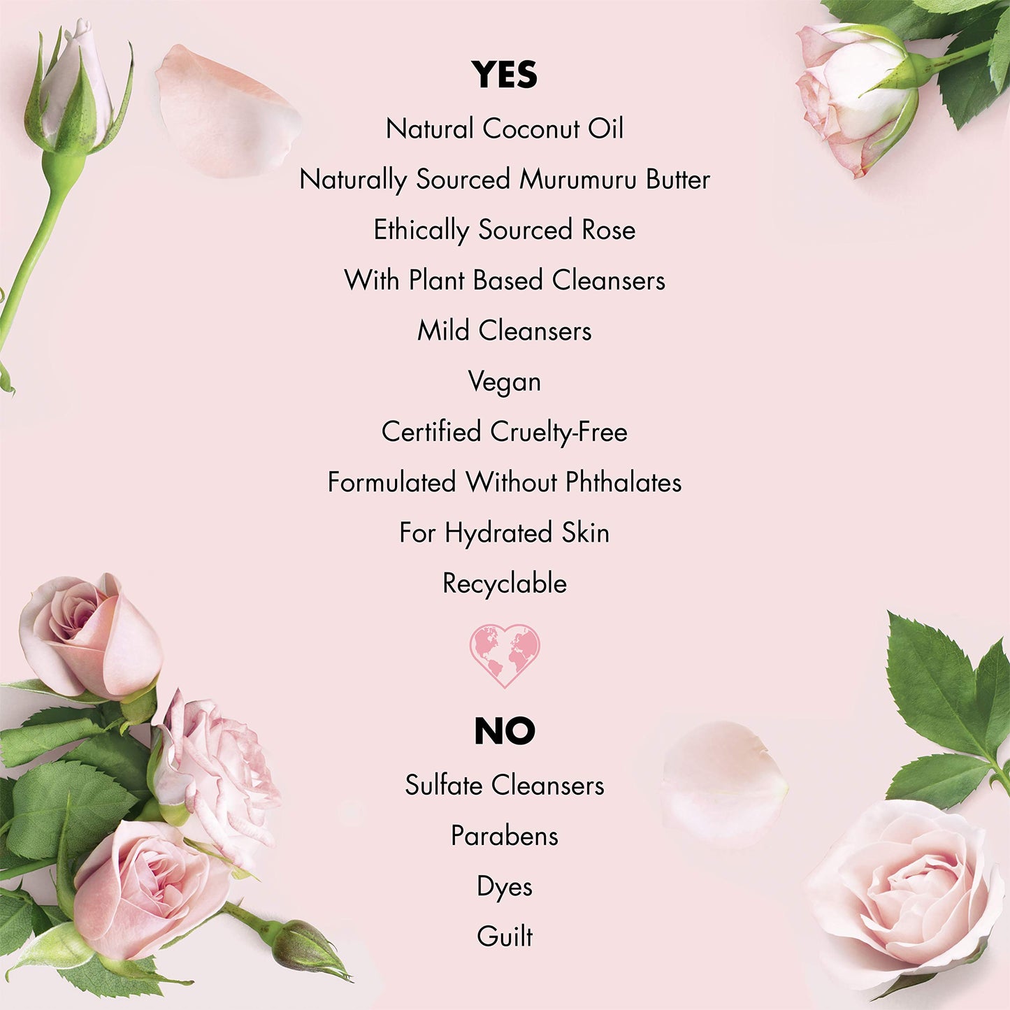 Love Beauty And Planet, Bountiful Moisture Body Wash to Clean Hydrate Skin Murumuru Butter Silicone Free Paraben Free Vegan, rose, 16 Fl Oz