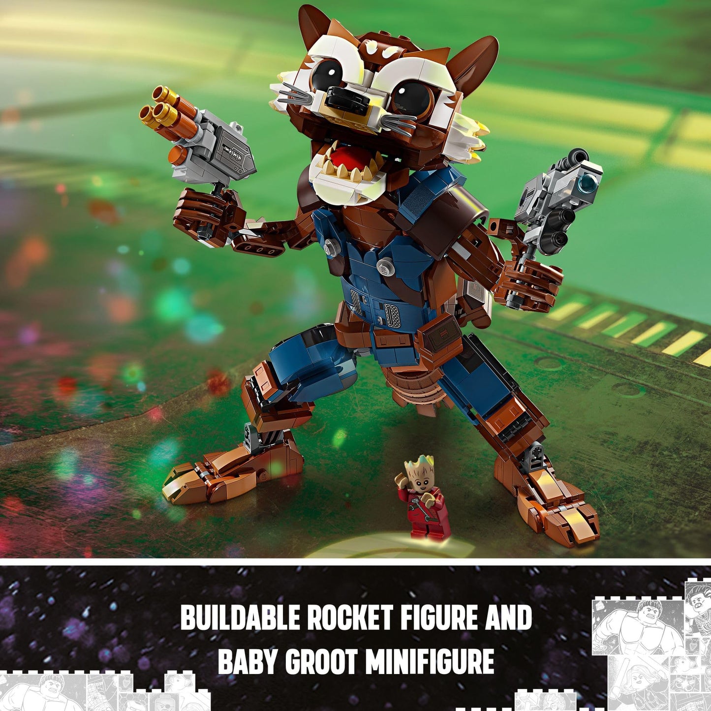 LEGO Marvel Rocket & Baby Groot Minifigures 76282 – Buildable Guardians of The Galaxy Toy for Kids 10+, Action Figure Gift for Boys & Girls