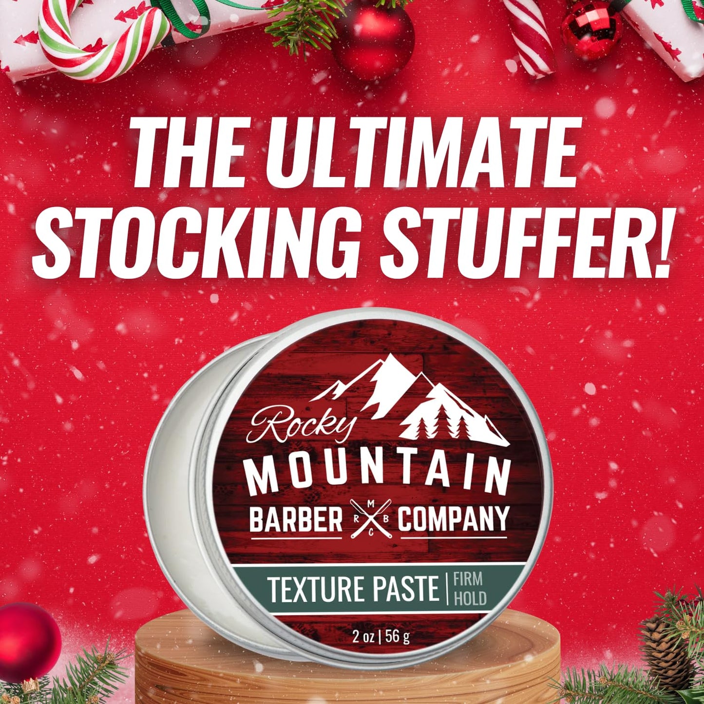 Rocky Mountain Barber Company Hair Paste for Men - Hair Styling Paste with Pliable Light-Firm Hold for All Hair Styles, Shine-Free Matte Finish - Easy