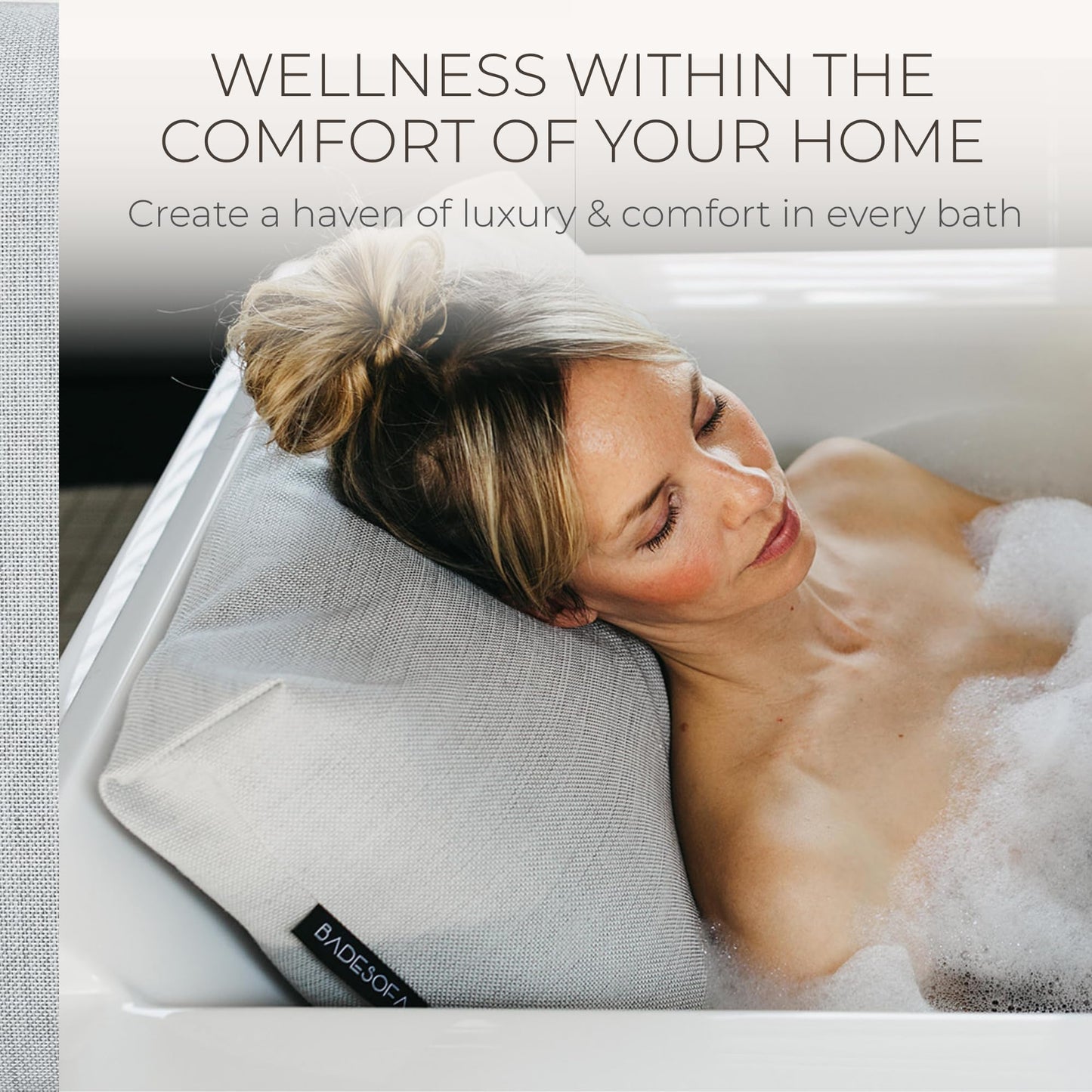 BADESOFA® Luxury Bath Pillow S - Ultra Comfortable & Quick-Drying Bath Back Pillow - Washable Full Body Bath Pillow for Bathtub - Therapeutic Head Beauty and Personal Care BADESOFA