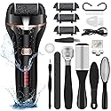 MOREVAC Electric Foot File Callus Remover, Rechargeable Pedicure Tools Foot Care Kit, Callus Remover for Feet with 3 Roller Heads,2 Speed for Remove