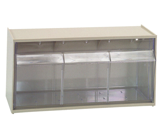 Quantum Storage Systems QTB410IV 1 Drawers Dividable Tip Out Bins Part Organizer Ivory 6" H x 12" W x 6" D