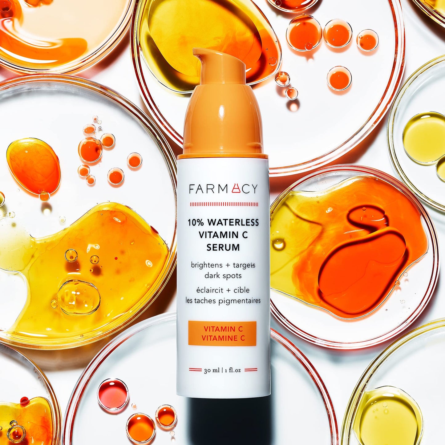 Farmacy 10% Vitamin C Serum for Face - Brightening Vitamin C Face Serum to Firm + Smooth Skin Texture - L Ascorbic Acid + Tangerine Peel Infused Skin