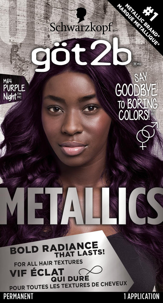 Got2b Metallics Permanent Hair Color, M64 Purple Night Charcoal Beauty & Personal Care Got2B