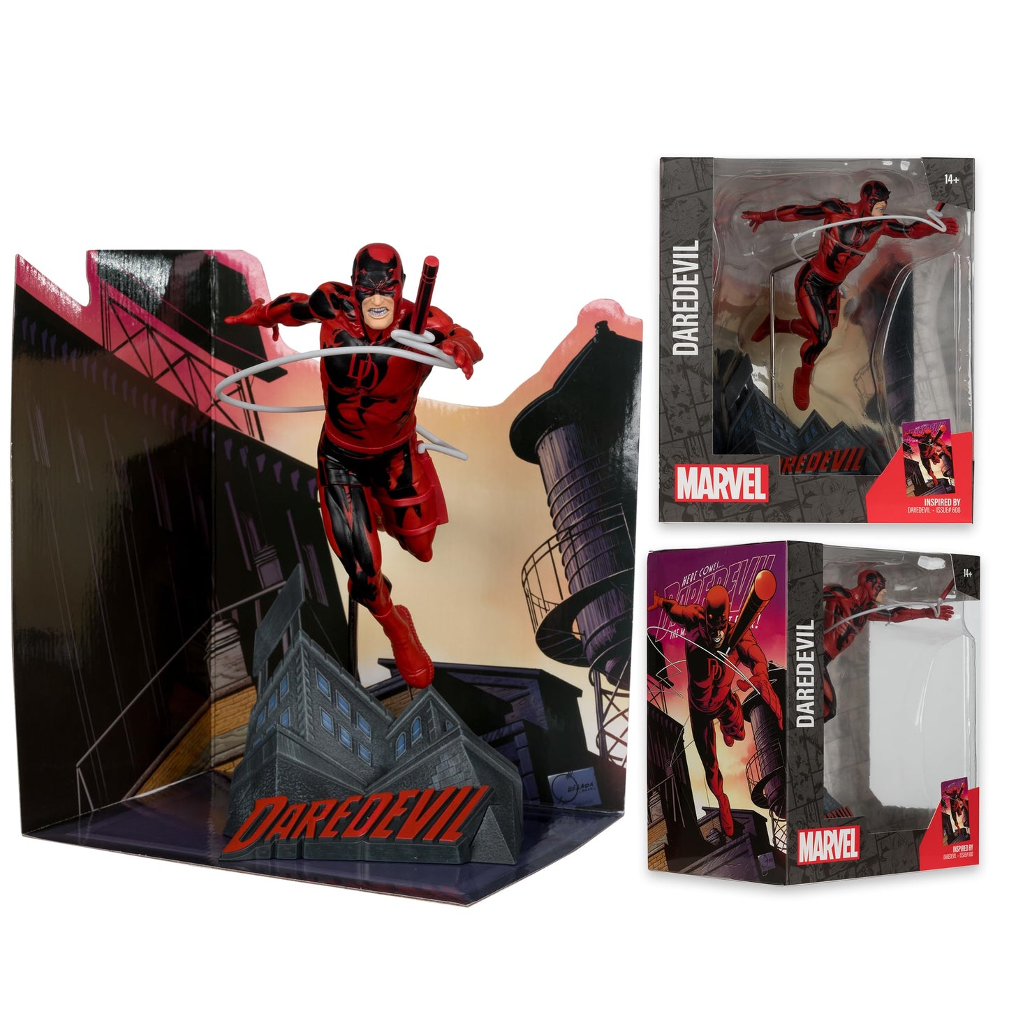 McFarlane Toys - Marvel Daredevil 1:10th Scale Collectible with Scene (Daredevil #600)