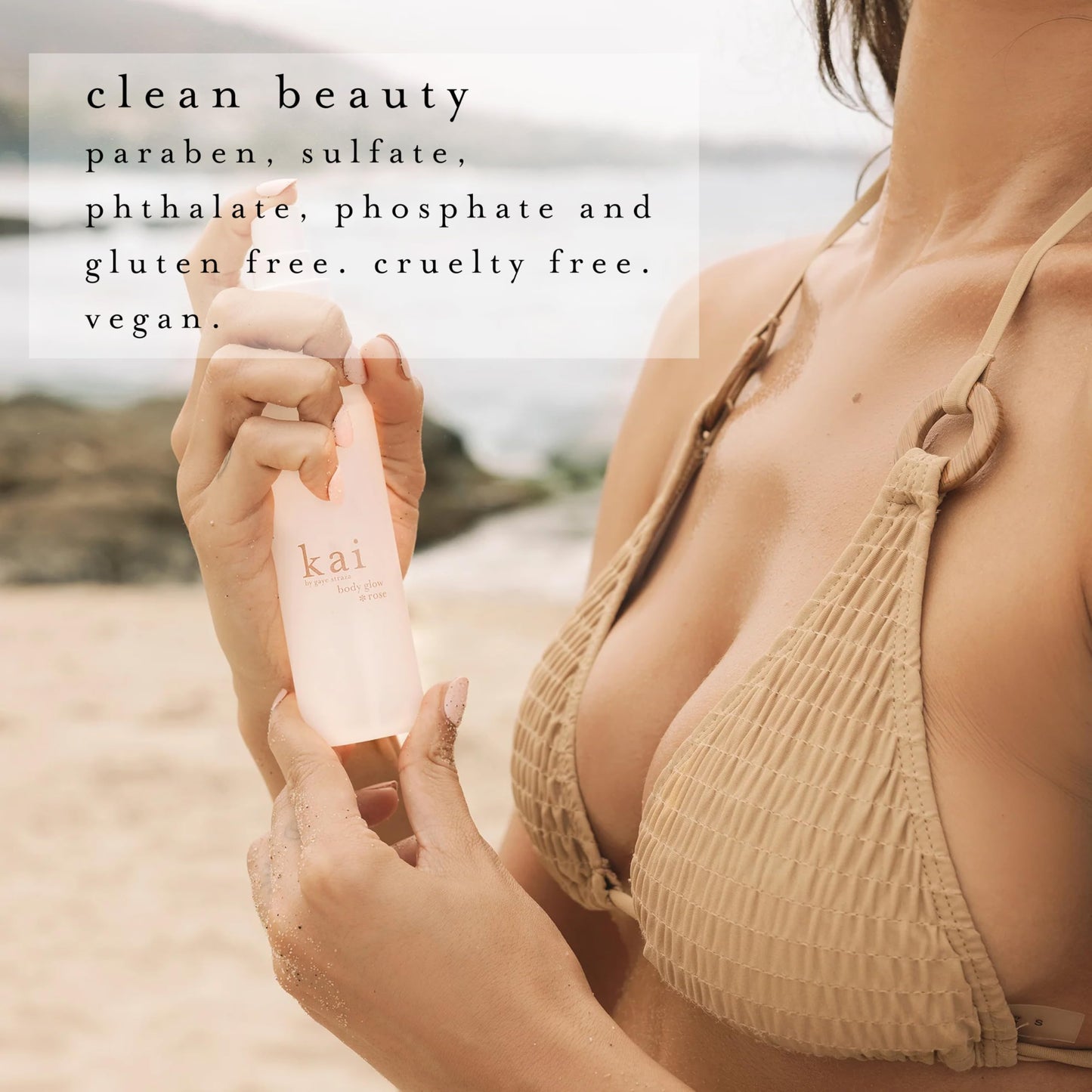 kai body glow rose, 4 Fl Oz, dry body oil with jojoba, chamomile, cucumber extracts, moisturizes and leaves a radiant glow with a fresh + clean