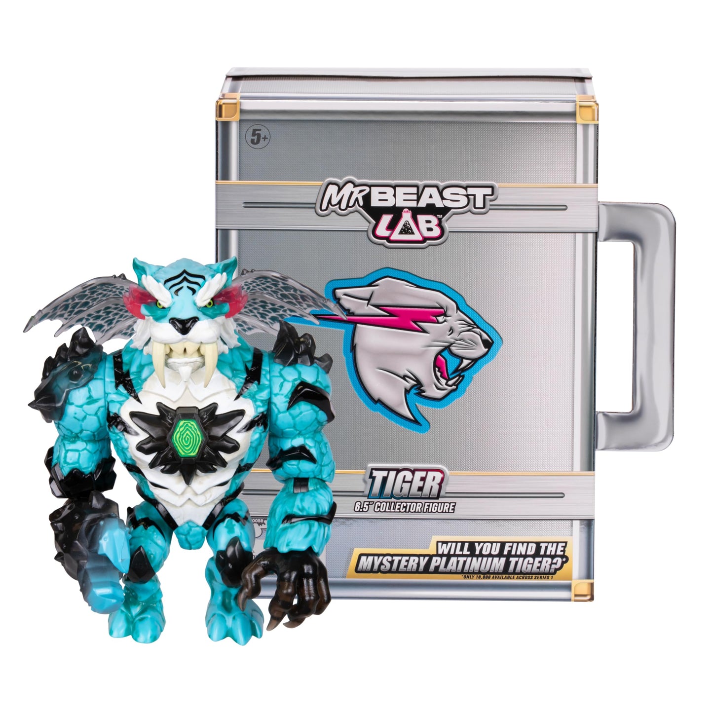 MrBeast Lab Apex Beast Tiger Collector Figure – 6.25" Articulated Action Toy with Chomp Jaw, Extreme Detailing & Premium Packaging (Styles Vary)