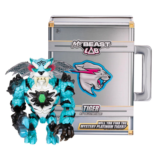 MrBeast Lab Apex Beast Tiger Collector Figure – 6.25" Articulated Action Toy with Chomp Jaw, Extreme Detailing & Premium Packaging (Styles Vary)