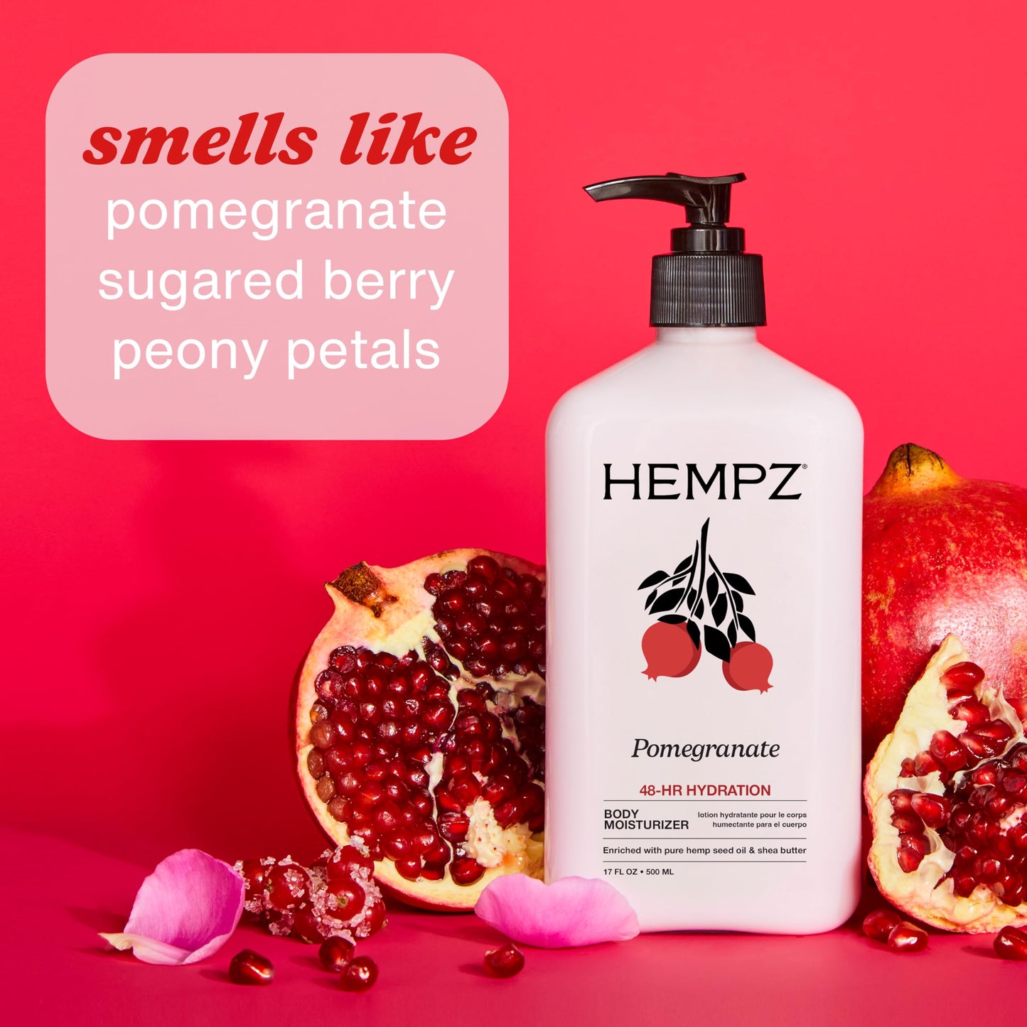 HEMPZ Pomegranate Body Lotion - Bright Citrus - Daily Moisturizing Cream - 17oz