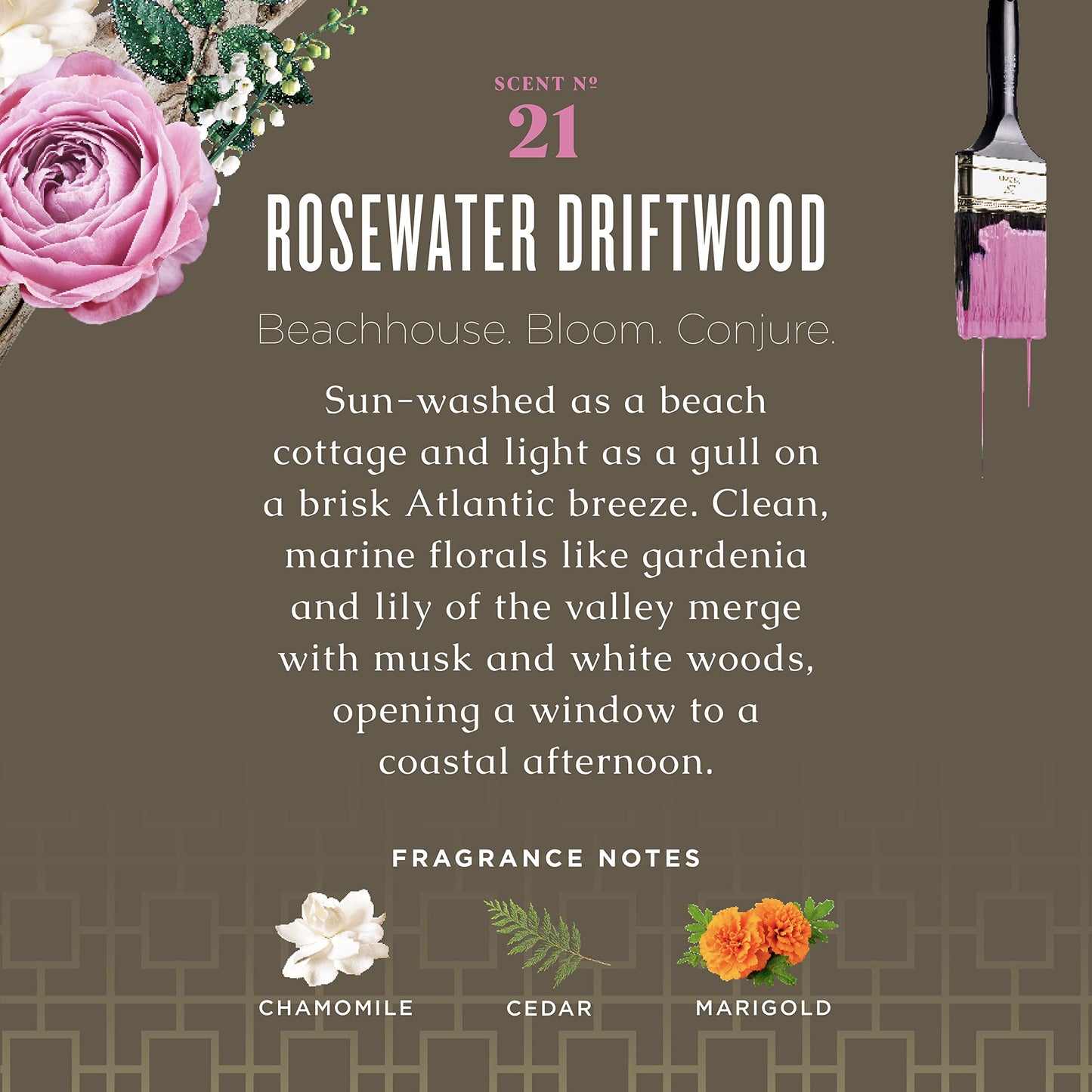 Caldrea Hand Wash Soap, Rosewater Driftwood Scent, 10.8 Oz