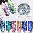 Mygitter Nail Art Chameleon Sequins Laser Glitter Holographic Flakes Paillette Galaxy Mirror Powder 3 Boxes Beauty & Personal Care Mygitter