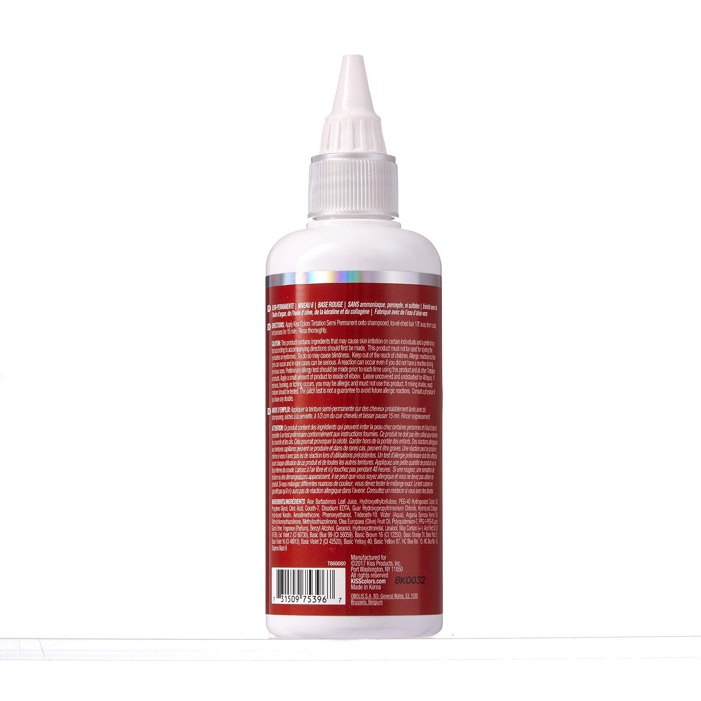 Red by Kiss Tintation Semi-Permanent Hair Color, Aloe Vera Water Based, Argan Oil, Olive Oil, Collagen & Keratin, Long-Lasting Color Dye (Cajun Spice