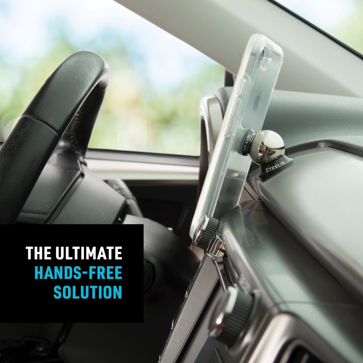 Nite Ize Steelie Original Dash Kit - Magnetic Phone Mount for Car Dashboard - Car Phone Holder with Strong Steelie Magnet & 3M VHB Adhesive