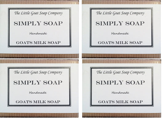 Simply Goats Milk Soap. Made with Raw Goats Milk. Unscented 4 x 100g by The Little Goat Soap Company Beauty & Personal Care The Little Goat Soap Company