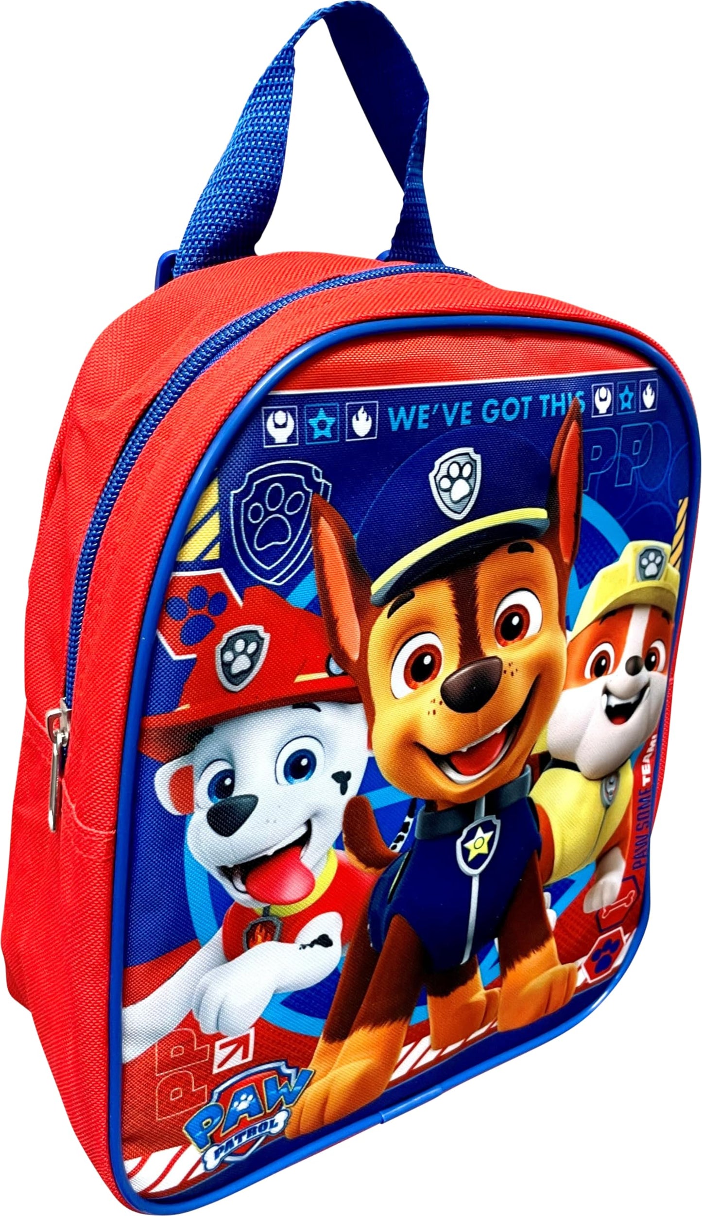 Ruz Nickelodeon Kids Licensed 10" Mini Backpack (Paw patrol Boys-Red)